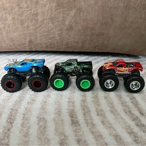 Hot Wheels Monster Trucks - 1:64 Scale - Blue Green Red